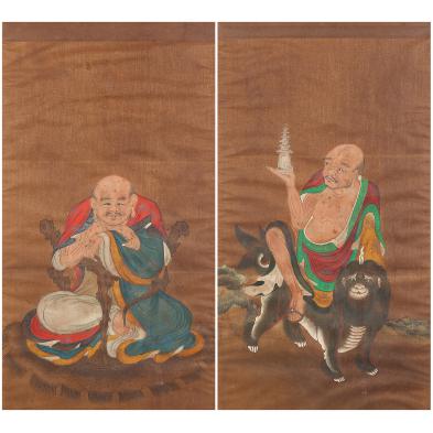 pair-of-chinese-satirical-paintings