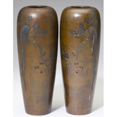 pair-of-japanese-bronze-mixed-metal-inlaid-vases