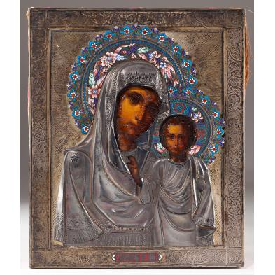 silver-cloisonne-icon-mother-of-god-of-kazan