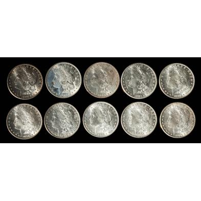 ten-different-uncirculated-morgan-silver-dollars