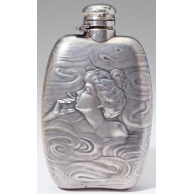 american-art-nouveau-sterling-silver-flask