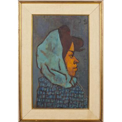 joseph-solman-ny-1909-2008-the-blue-scarf