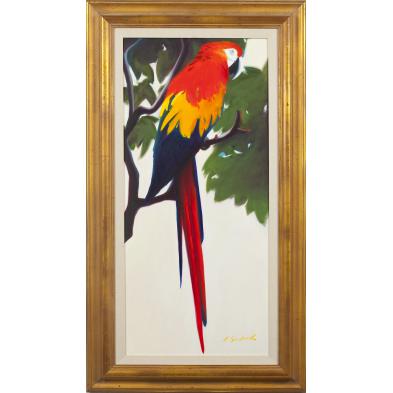 american-school-painting-of-a-parrot