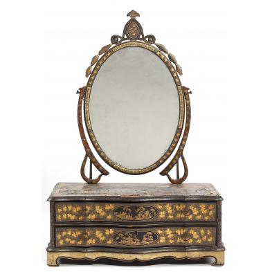 chinese-export-gilt-lacquer-dressing-mirror