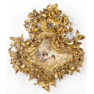 italian-painted-shell-within-rococo-gilt-frame