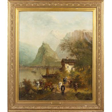 guillaume-lauters-belg-19th-c-alpine-scene