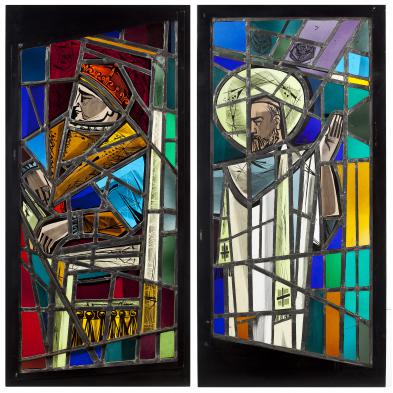 pair-of-czech-mid-century-stained-glass-windows