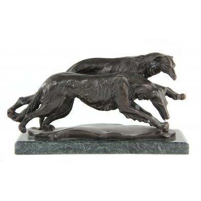art-deco-bronze-sculpture-of-scottish-deerhounds
