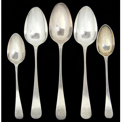 five-bateman-family-silver-spoons