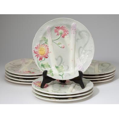 set-of-12-french-majolica-plates-by-st-clement