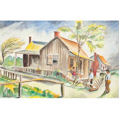 claude-howell-nc-1915-1997-southern-cabin