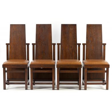 four-mission-oak-chairs-after-frank-lloyd-wright
