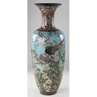 monumental-japanese-cloisonne-floor-vase