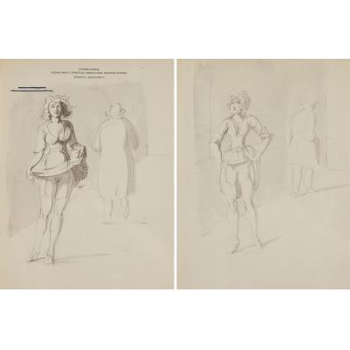 reginald-marsh-ny-1898-1954-two-drawings