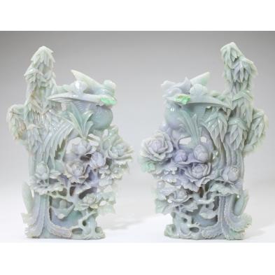 two-chinese-jadeite-sculptures