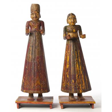 pair-of-indian-paint-decorated-figures
