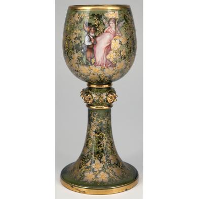 att-lobmeyer-enameled-gilt-chalice