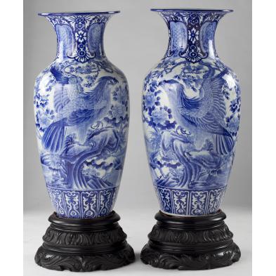 pair-of-monumental-japanese-blue-and-white-vases