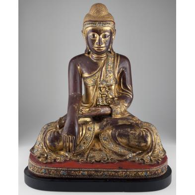 burmese-gilt-lacquered-buddha-sakyamuni
