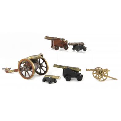 six-decorative-historical-cannon-models