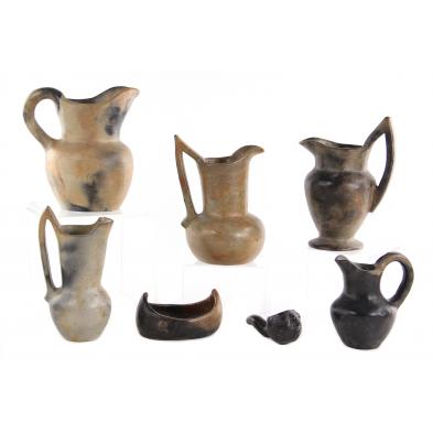 seven-pieces-of-nc-catawba-indian-pottery