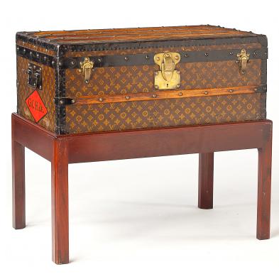 Lot - A Louis Vuitton monogram canvas steamer trunk first half 20th century