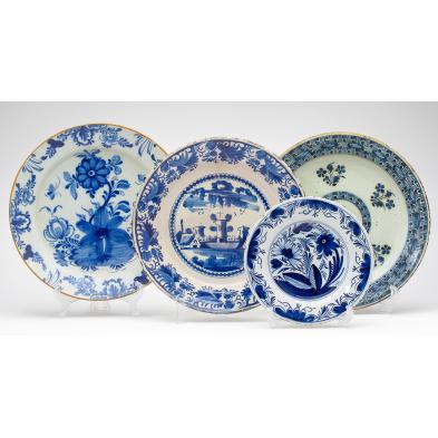 group-of-four-delft-faience-plates