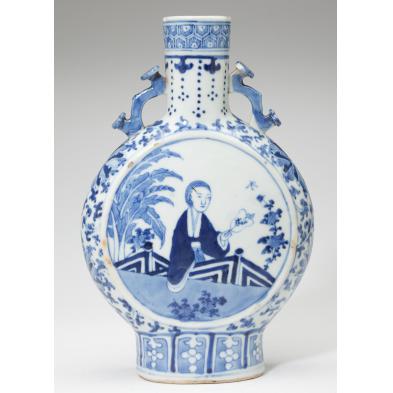 antique-chinese-blue-and-white-moon-flask
