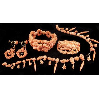 suite-of-victorian-coral-jewelry