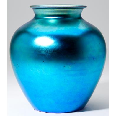 steuben-blue-aurene-baluster-glass-vase