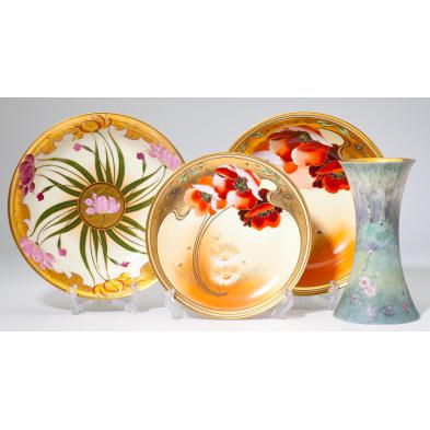 four-pieces-of-pickard-hand-painted-china