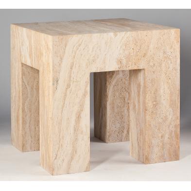 modernist-travertine-occasional-table