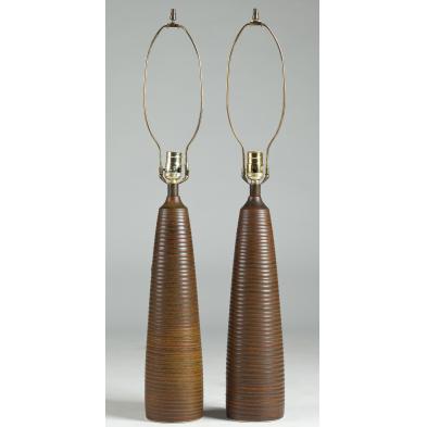 pair-of-mid-century-modern-pottery-table-lamps