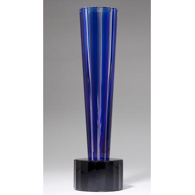 ettore-sottsass-enki-bleu-vase-baccarat