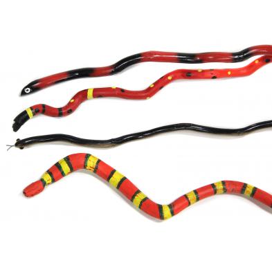 collection-of-four-folk-art-snakes