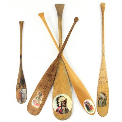five-souvenir-canoe-paddles