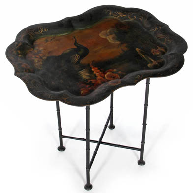 vintage-toleware-tray-on-stand
