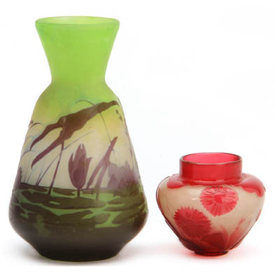 two-galle-cameo-glass-vases