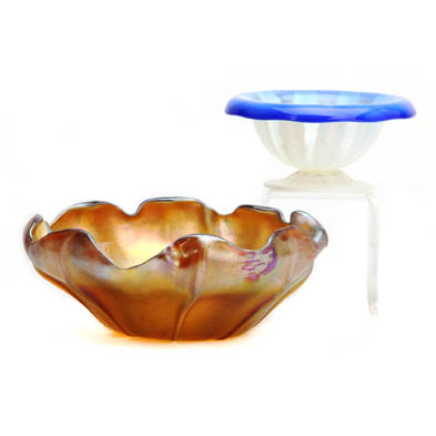 two-l-c-tiffany-favrile-glass-bowls