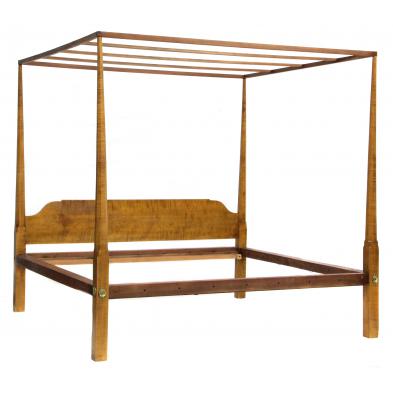 federal-style-tiger-maple-tester-bed