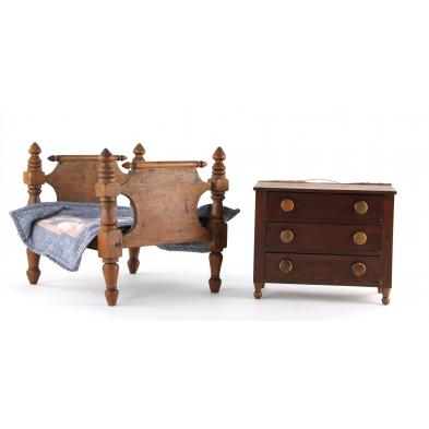 assembled-antique-doll-bedroom-set