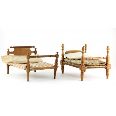 two-vintage-doll-beds