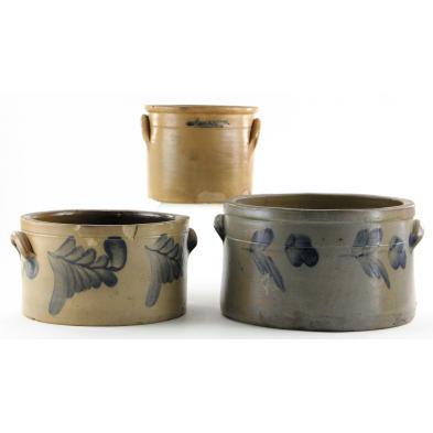 three-american-stoneware-crocks