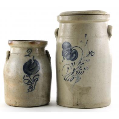 two-american-stoneware-storage-jars