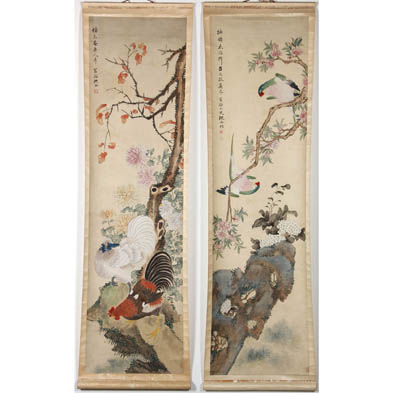 two-chinese-scroll-paintings