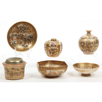 six-japanese-satsuma-cabinet-items