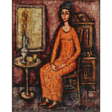 italian-school-20th-century-woman-in-orange