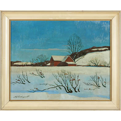 arthur-e-cederquist-pa-1884-1955-barn-in-snow