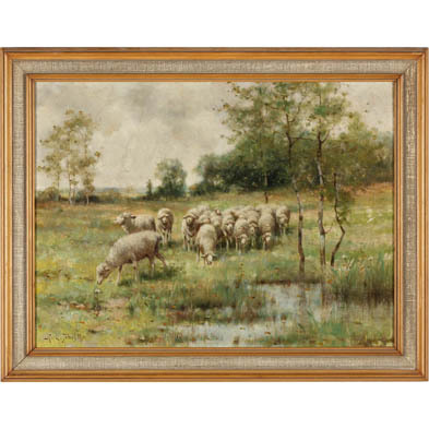 reuben-johnston-1851-1918-flock-of-sheep