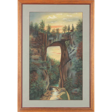 american-folk-art-painting-of-the-natural-bridge